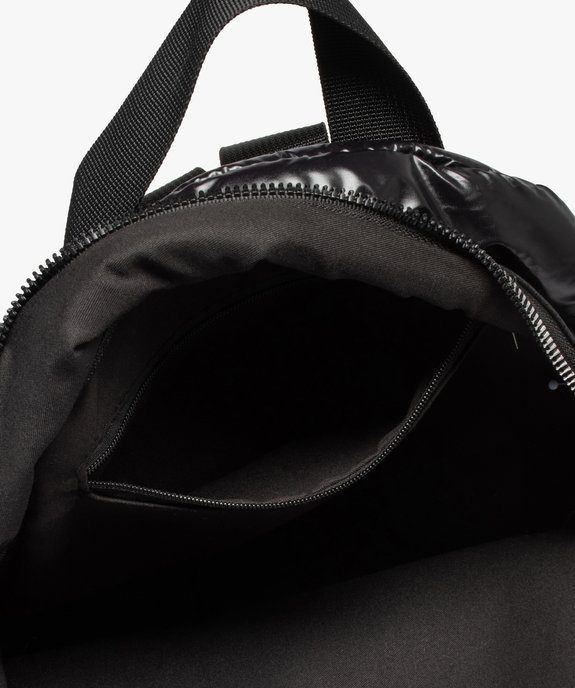 Sac à dos femme petit format au matelassage brillant vue3 - GEMO (ACCESS) - GEMO