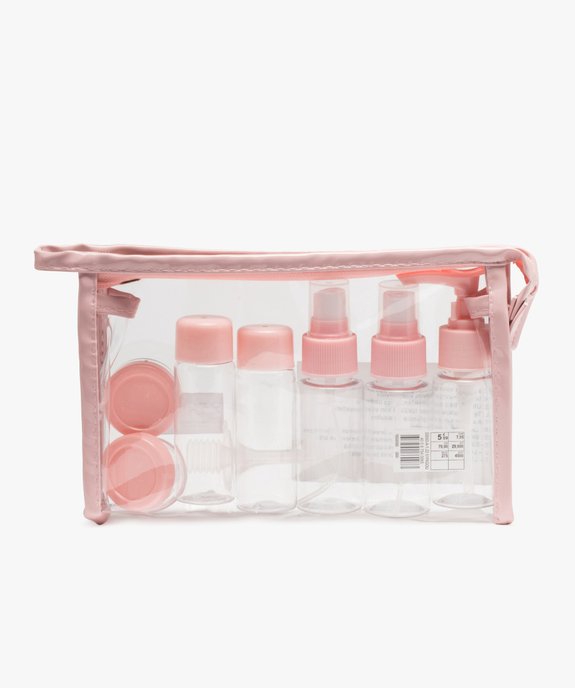 Trousse d'accessoires à maquillage avec flacons et pots (11 pièces) vue1 - GEMO - GEMO