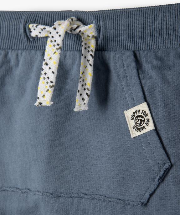 Short bébé garçon avec poche kangourou vue2 - GEMO 4G BEBE - GEMO