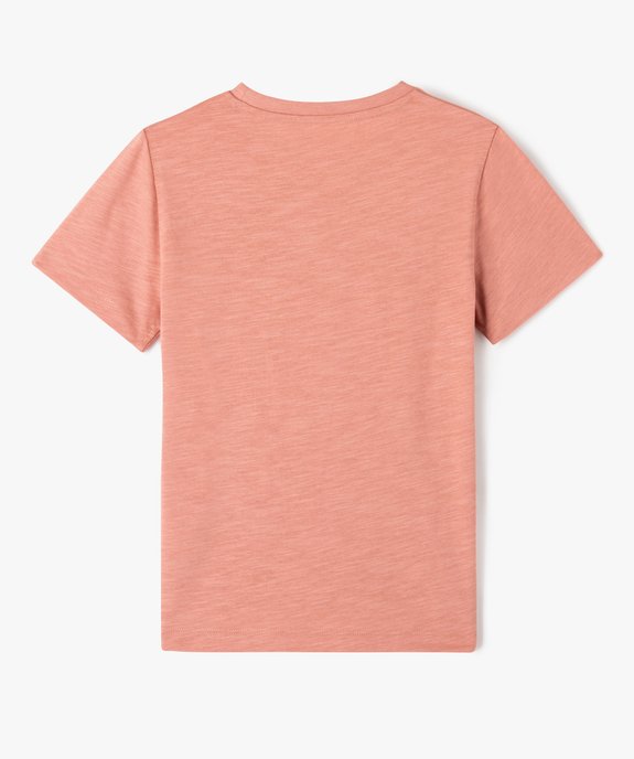 Tee-shirt à manches courtes avec inscription garçon vue3 - GEMO (ENFANT) - GEMO