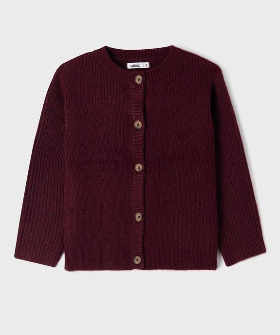 Gilet en grosse maille à col rond fille vue1 - GEMO (ENFANT) - GEMO
