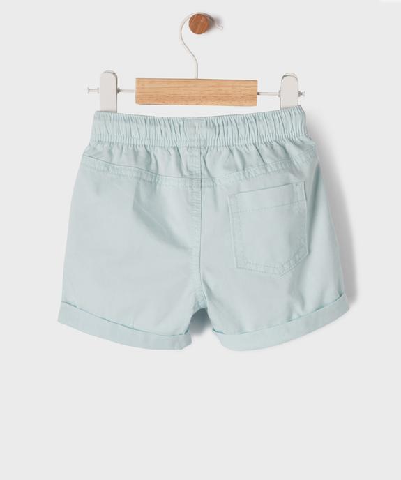 Bermuda en coton avec taille ajustable bébé garçon vue3 - GEMO(BEBE DEBT) - GEMO