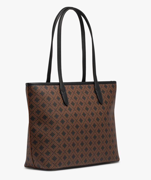 Sac cabas imprimé grande contenance femme vue2 - GEMO (ACCESS) - GEMO