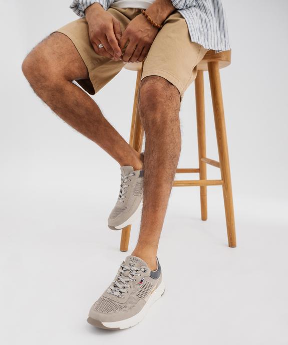 Baskets de running en mesh ajouré homme - Urban Steps vue7 - URBAN STEPS GEMO FOR GOOD - GEMO