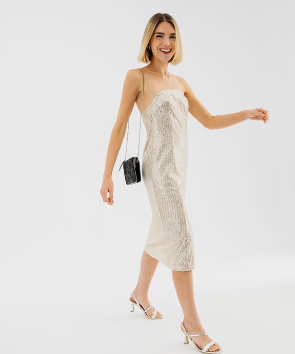 Robe bustier à sequins coupe ajustée femme vue6 - GEMO(FEMME PAP) - GEMO