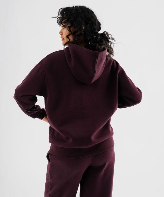 Sweat à capuche en molleton uni femme vue3 - GEMO 4G FEMME - GEMO