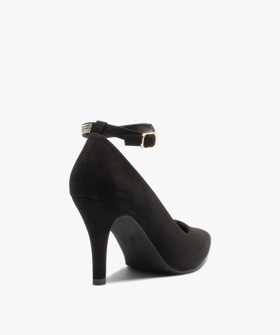 Escarpins femme unis à talon aiguille et bride strass vue4 - GEMO(URBAIN) - GEMO
