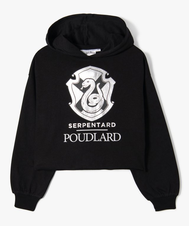 Sweat Harry Potter Serpentard Crest Noir Et Vert