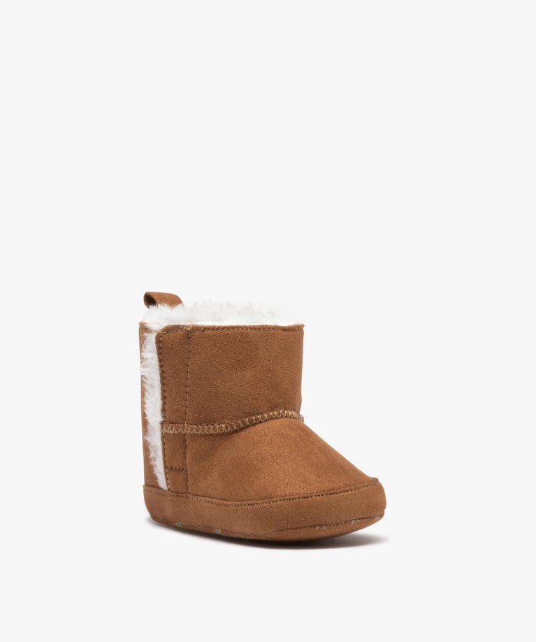 Chaussures Bébé Sterntaler - Marron, Taille 16 EU - Cuir Synthétique, Semelle Antidérapante, Doublure Polaire - Unisexe - 2