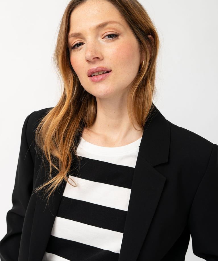 Blazers Femme Chic Et Élégant Veste Blazer Couleur Unie Bouton Grandes Tailles Manches Longues Classique Pour Bureau Travail Soirées Décontractées Tailleur Femme Slim Fit Automne Hiver Blazer